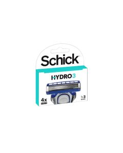 Schick Hydro 3 Razor Blade Refills for Men 4 Pieces- W300850808