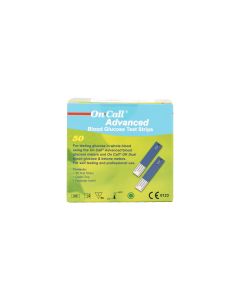 On-Call Advanced Blood Glucose Test Strips 50 Pieces